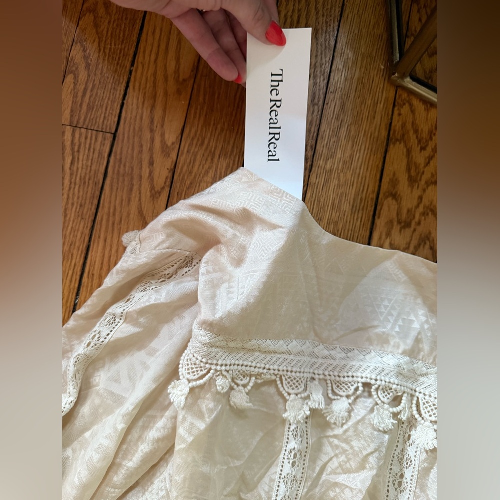 Sea New York Cream Silk / Cotton Dress - Size 2 - Picture 7 of 7